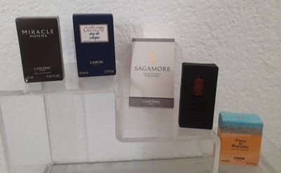 CARON lot de 3 miniatures + 2 miniatures LANCOME