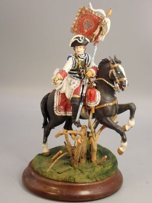 Figurines d'artistes - Louis XIV , 90 mm, Porte-étendard à c…