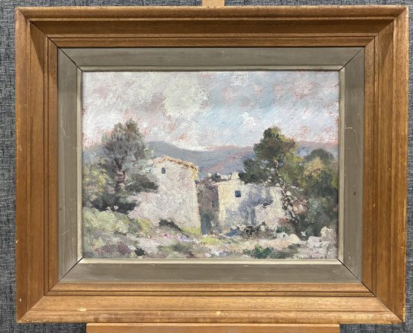 Fernand MAILLAUD (1862-1948) « Maison dans le Sud ». Huile sur ca...