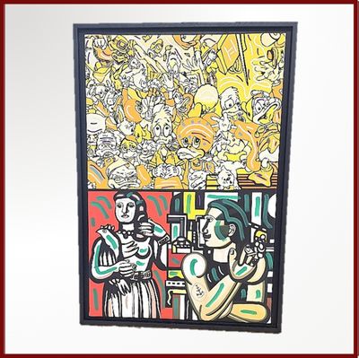 une image d'un tableau sur le mur d'une pièce
