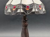 a lamp that is sitting on top of a table
