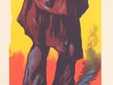 une vieille affiche représentant un homme coiffé d'un haut-de-forme et d'un haut-de-forme