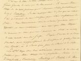 une photo en noir et blanc d'une lettre écrite à la main sur une feuille de papier