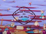 a painting of people in boats on the water