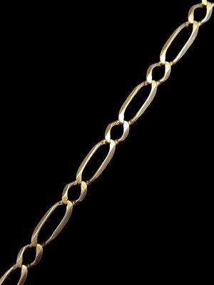 Bracelet en or jaune 18k (poinçon tête d'aigle) à grosses ma… - Photo 1