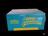a box of pokemon trading cards sitting on a table