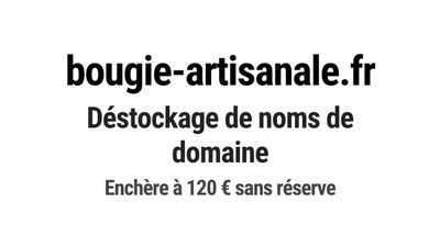 Nom de domaine bougie-artisanale.