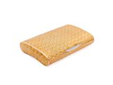 an image of a close up of a gold case on a white background
