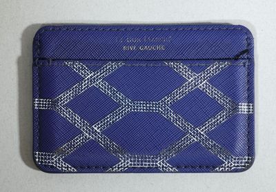 LE BON MARCHE RIVE GAUCHE Porte carte en cuir bleu