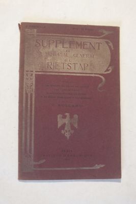 RIETSTAP (Jean-Baptiste) : « Supplément à l'Armorial Général…