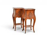 pair of french louis xv style bedside tables