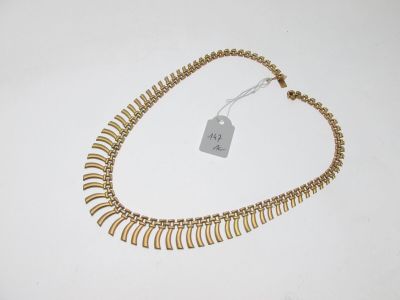 collier draperie or rose 750°/°° à maillons articulés (fer… - Photo 1