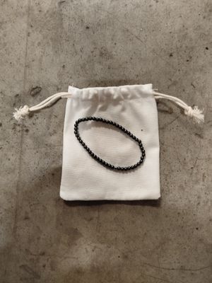 Lot de 24 Mini bracelets "Energie" en Hématite (19cm)