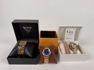 Ensemble trois montres GO Girl Only, Guess, Mark Maddox