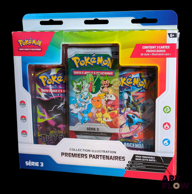 deux paquets de cartes Pokémon dans la boîte