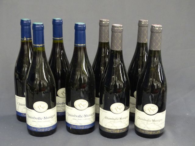 CHAMBOLLE MUSIGNY, René TARDY et FILS, 4 bouteilles de 2001 et 4 ...