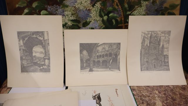 Lot de 10 gravures. 