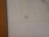 a picture of a drawing on the wall of a bathroom