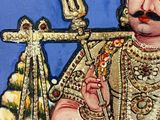 a painting of a man with a moustache on his face
