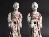 paire de figurines chinoises représentant une femme et un homme