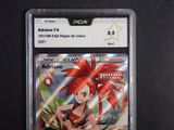 an image of a pokemon card with a red hair