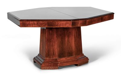 Table de salle à manger en palissandre, plateau octogonal et…