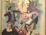 an old book with a picture of a couple dancing