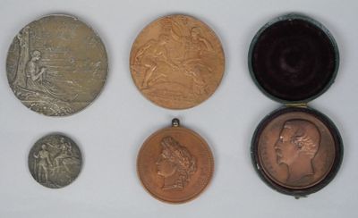 Ensemble de 5 Médailles - Expositions et Fête.