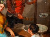 an image of a painting of a man and a woman in a kitchen