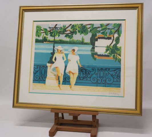 Yves AUBRY (1945-2023) « Demoiselles au bord du lac d’Enghien les...