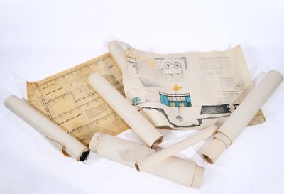 Louis BOISSON (1935) Réunion de 25 dessins architecturaux, t…