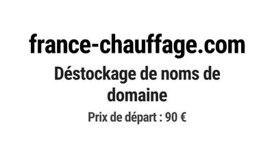 Nom de domaine france-chauffage.