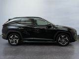 the black suv is parked in a room with a gray floor