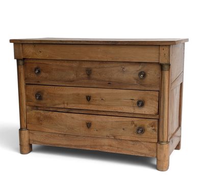 an image of a wooden chest of drawers on a white background