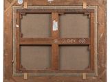 an old wooden window frame with a message on it