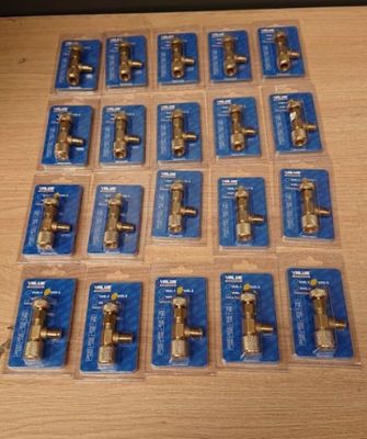Lot de 20 Vannes de sécurité pour raccord Schrader 1/4"M x 5…