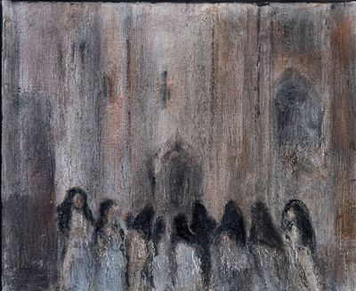 Hervé THIBAULT (né en 1944) Volière de religieuses - Photo 1