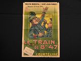 french poster for the train to paris, with a man in a military uniform
