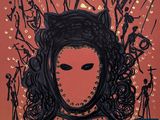 the cover of a book with a drawing of a woman ' s face surrounded by other people