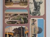 a book with a bunch of postcards on it