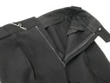 a close up of a pair of black pants with zippers on them