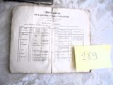 un vieux livre sur lequel figure une liste d'objets