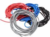 a close up of a bunch of wires on a white background