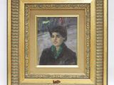tableau représentant un homme portant un chapeau et une chemise verte
