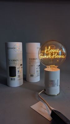 a light that is sitting on top of a table