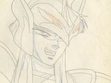 une image représentant le dessin d'une femme portant un casque