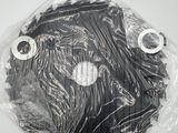a picture of a plastic bag with a black object inside of it