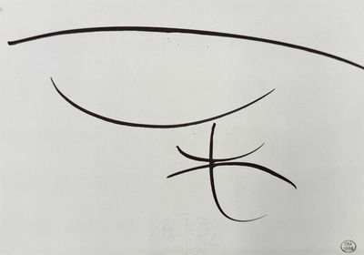 un dessin en noir et blanc représentant un homme coiffé d'un chapeau