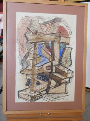 une image d'une image d'une peinture sur un chevalet