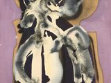 a picture of a painting of a cat on a piece of bread